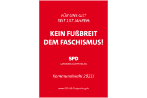 Plakat kein Fußbreit dem Faschimus
