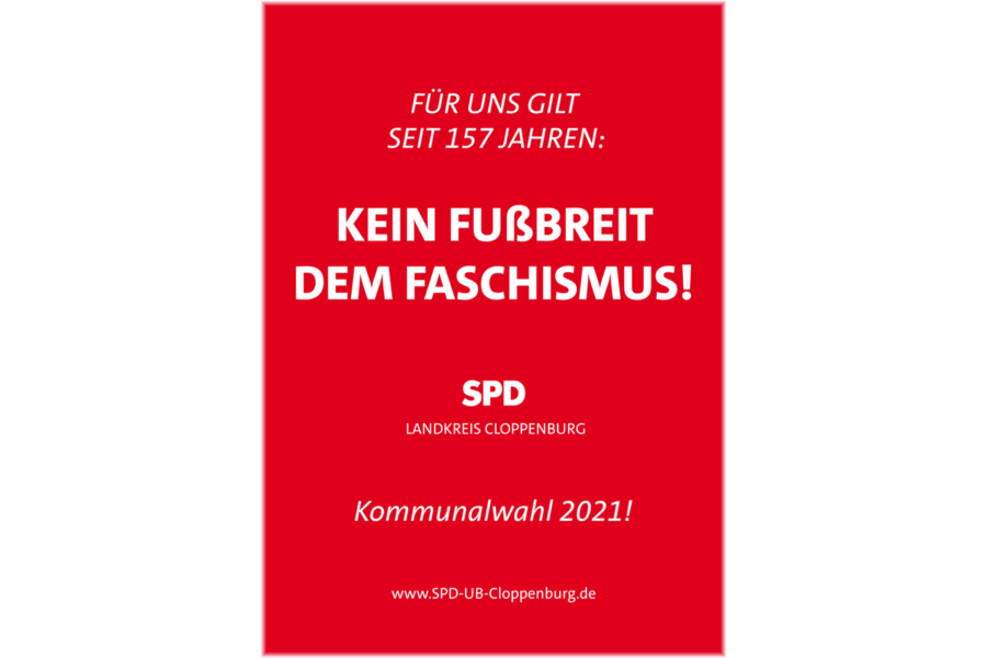 Plakat kein Fußbreit dem Faschimus